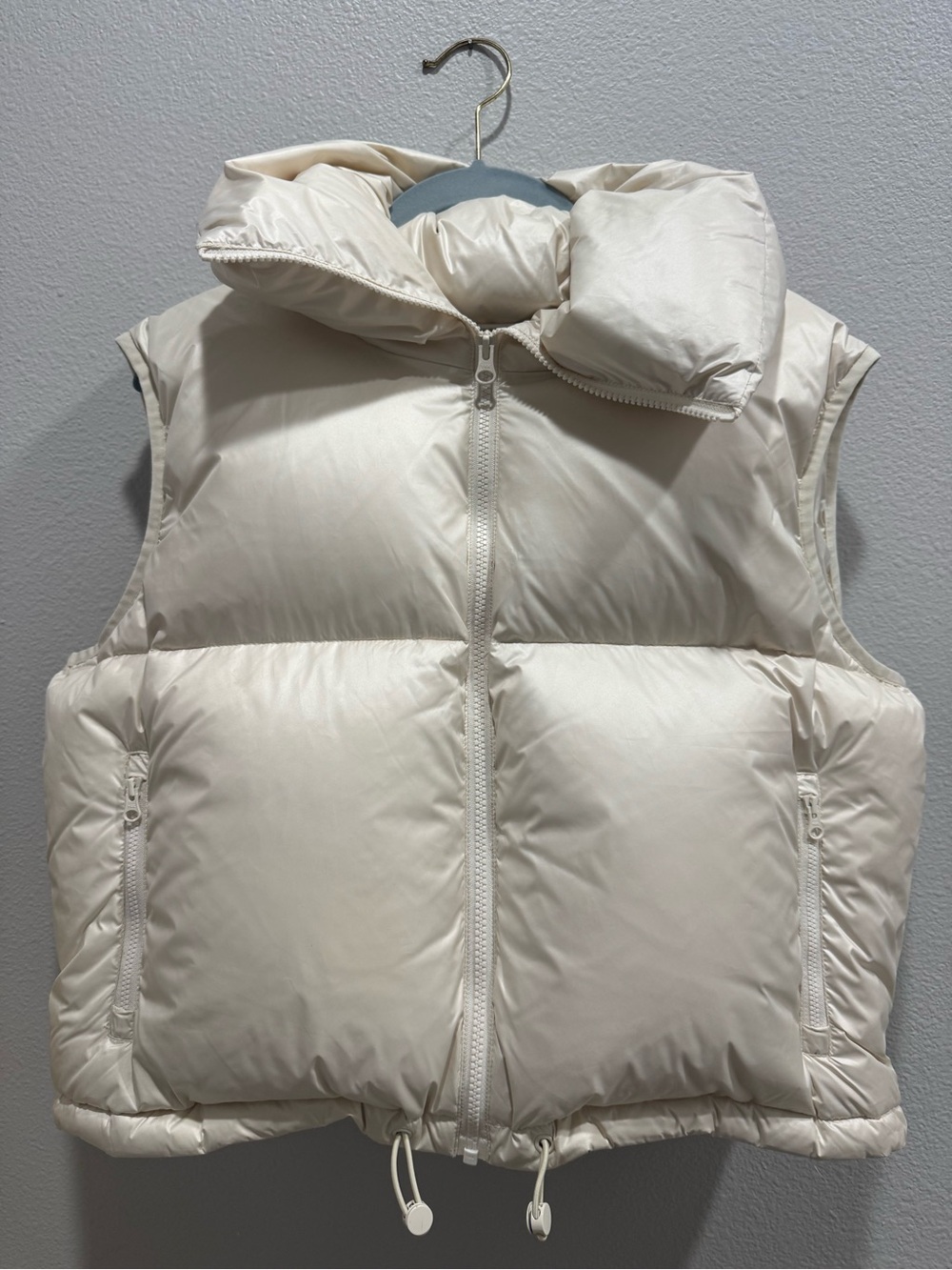 Cynthia Rowley Cream Quilted Puffer Vest